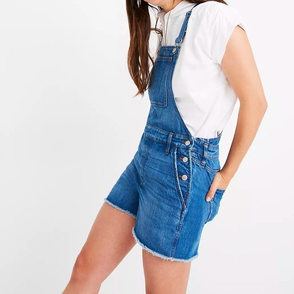 Madewell Short Overalls Shorteralls - Picture 2 of 11
